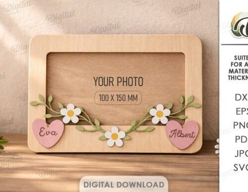 Mothers Day Photo Frame Laser 145013565 Creativo Digital